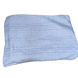 Restoration Hardware pale lavender purple textured quilted cotton pillow sham